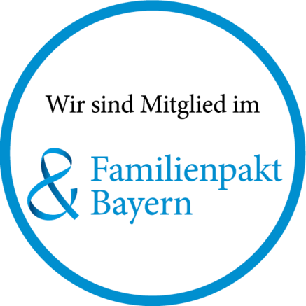 Logo "Wir sind Mitglied im Familienpakt Bayern"