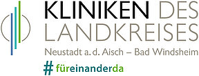 Logo der Kliniken des Landkreises Neustadt a. d. Aisch und Bad Windsheim; #füreinanderda