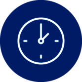 Symbol Uhr mit Zeigern