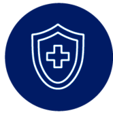 Symbol Schild mit medizinischem Kreuz